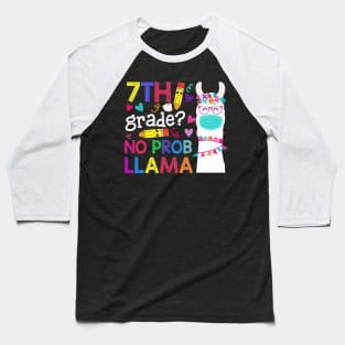 Quarantine Llama 7th Grade 2020 School Social Distance Shirt Funny Back To School Gifts Baseball T-Shirt